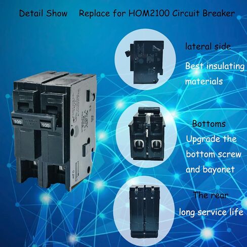 100 أمبير 2 القطب ، استبدال قاطع الدائرة HOM2100 ، 100 أمبير 2 القطب ، 120/240V ، متوافق مع معظم مراكز التحميل. in Kuwait