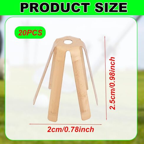 20pcs Golf Shaft Adapter Shims, 6 Legs Brass Golf Ferrules Shims Fits 335. 350. 355. 370 for All Shaft Adjustable On-Course Accessories for Men Women in Saudi Arabia
