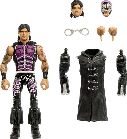 Mattel WWE Ultimate Edition Action Figure & Accessories ، مجموعة Dominik Mysterio 6 بوصة ، ورؤوس وأيدي قابلة للتبديل ، و 30 نقطة مفصلية in Saudi Arabia