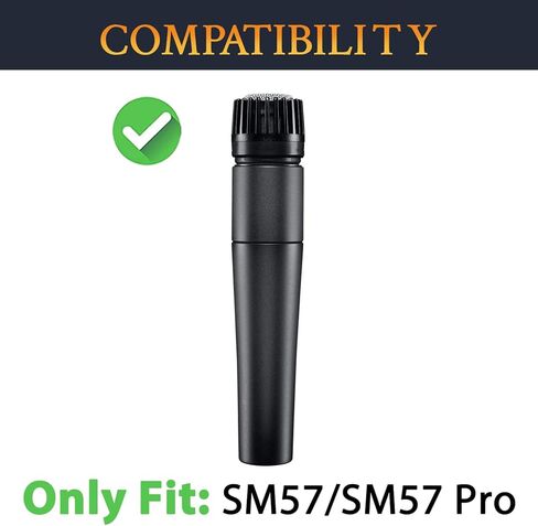 SOULWIT 6Pcs Microphones Pop Filter for Shure SM57 SM-57, SM57 Pro, Protective Mic Cover Windscreen Foam - Black in Kuwait
