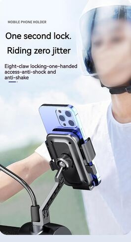 Cell Phone Stand Flexible Mobile Clip Mount Quickly Lock Bike Phone Holder Bicycle Motorcycle in Saudi Arabia