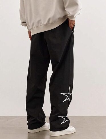 FEAPHY Men's Sweatpants Y2k Baggy Track Pants Drawstring Casual Parachute Pants Trousers Streetwear in Kuwait
