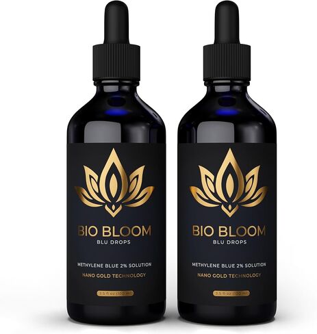 Methylene Blue 2% Drops – Double Strength 100ml (3.4 fl oz) USA Pharmaceutical Grade USP, Nano Gold Enhanced, 3rd party Lab-Tested, High Potency Liquid in Saudi Arabia