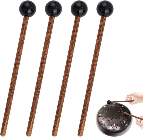 4PCS Great Tongue Drum Mallets/Wooden Rubber Percussion Mallet, Rubber Xylophone Mallet Percussion, Glockenspiel Sticks for Bell Stick, Tongue Drum Mallets, Percussion Xylophone Mallets Sticks in Kuwait