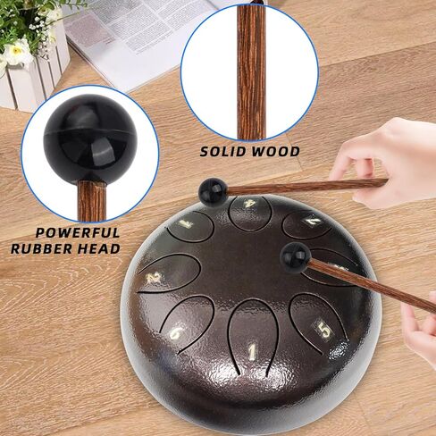 4PCS Great Tongue Drum Mallets/Wooden Rubber Percussion Mallet, Rubber Xylophone Mallet Percussion, Glockenspiel Sticks for Bell Stick, Tongue Drum Mallets, Percussion Xylophone Mallets Sticks in Kuwait