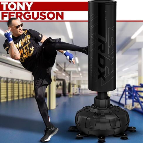 RDX XXL 330LBS Freestanding Punching Bag with Cover & Gloves – 72" Adult Heavy Pedestal Punch Bag Set - 17 Suction Cup 8 Extended Legs Stand Base - Kick Boxing MMA Muay Thai Home Gym Fitness Training in Saudi Arabia
