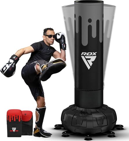 RDX XXL 330LBS FRIESTANDING BAG مع غطاء وقفازات - 72 "مجموعة أكياس ثقيلة للبالغين - 17 كوب شفط 8 أرجل ممتدة قاعدة - ركلة الملاكمة MMA Muay Thai Home Gym Fitness in Saudi Arabia
