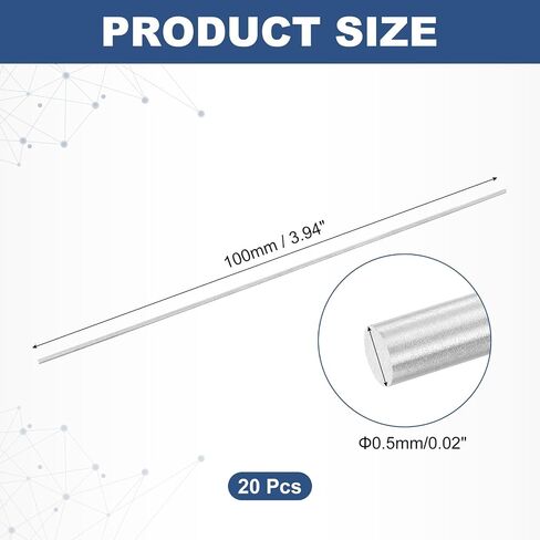 Uxcell 2pcs قضبان فولاذية مستديرة ، 15 ملم × 100 مم من الصلب عالي السرعة (HSS) قضيب الصلب من الألومنيوم لآلة حفر الترس الممل in Saudi Arabia