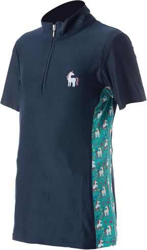 Equinavia Lena Kids Short Sleeve Quarter Zip Shirt in Saudi Arabia