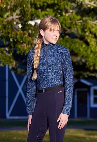 Kerrits Kids Rail Side Quarter Zip Tech Top - Print in Saudi Arabia