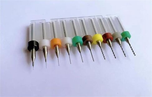 0.1-3.175mm Alloy Tungsten Steel Twist Drill Engraving Bit Drill Bit Shank 3.175mm 10Pcs(0.1-1.0mm) in Saudi Arabia