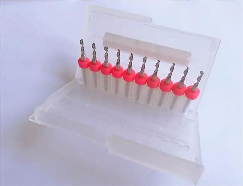 0.1-3.175mm Alloy Tungsten Steel Twist Drill Engraving Bit Drill Bit Shank 3.175mm 10Pcs(0.1-1.0mm) in Saudi Arabia