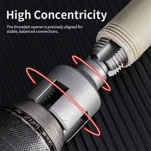 Integrated Internal & External Pipe Threading Tool, Electric Drill Compatible 2-in-1 PVC Pipe Threader Kit for 1/2" & 3/4" Pipes in Kuwait