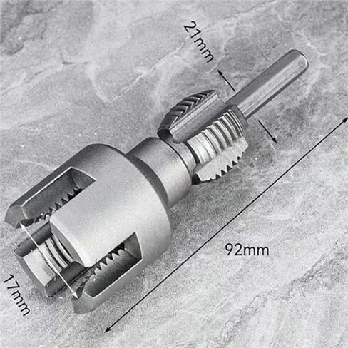 Integrated Internal & External Pipe Threading Tool, Electric Drill Compatible 2-in-1 PVC Pipe Threader Kit for 1/2" & 3/4" Pipes in Kuwait