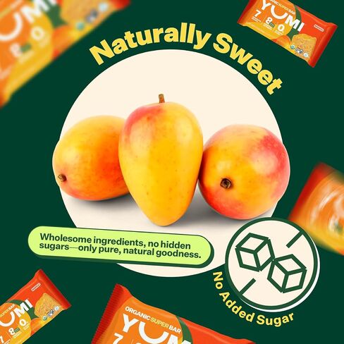 YUMI Organic Breakfast Superbar, Gluten-Free, No Added Sugar, 7+ Vegetables, Soft-Baked Crust, Healthy Snack Bars for Kids, School Safe, Healthy Alternative to Granola Bars or Cereal Bars, Strawberry (30ct) in Saudi Arabia