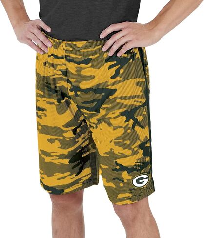 شورتات خفيفة الوزن للرجال Zubaz NFL مع خطوط التمويه وشعار الفريق in Kuwait