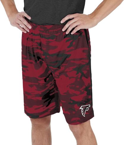شورتات خفيفة الوزن للرجال Zubaz NFL مع خطوط التمويه وشعار الفريق in Kuwait