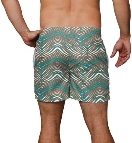 جذع السباحة في Zubaz NFL 5.5 بوصة ، معدات كرة قدم رسمية مرخصة ، ألواح جافة سريعة ، ملابس شاطئ البحر الصيفية in Saudi Arabia