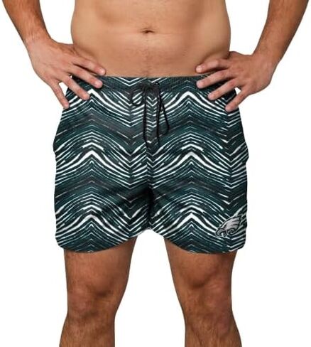 جذع السباحة في Zubaz NFL 5.5 بوصة ، معدات كرة قدم رسمية مرخصة ، ألواح جافة سريعة ، ملابس شاطئ البحر الصيفية in Saudi Arabia