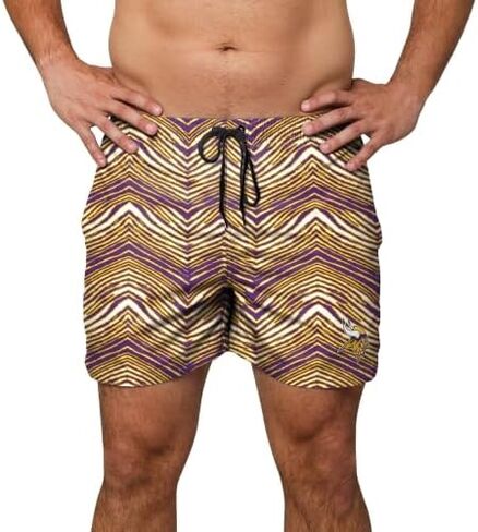 جذع السباحة في Zubaz NFL 5.5 بوصة ، معدات كرة قدم رسمية مرخصة ، ألواح جافة سريعة ، ملابس شاطئ البحر الصيفية in Saudi Arabia