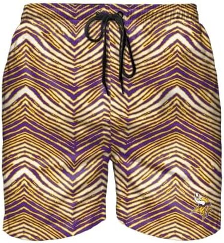 جذع السباحة في Zubaz NFL 5.5 بوصة ، معدات كرة قدم رسمية مرخصة ، ألواح جافة سريعة ، ملابس شاطئ البحر الصيفية in Saudi Arabia