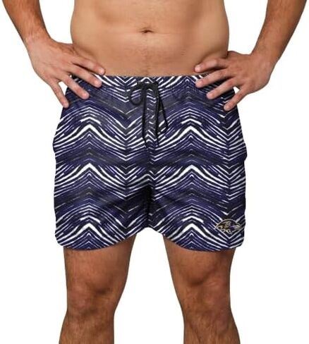 جذع السباحة في Zubaz NFL 5.5 بوصة ، معدات كرة قدم رسمية مرخصة ، ألواح جافة سريعة ، ملابس شاطئ البحر الصيفية in Saudi Arabia