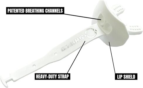 O Shield Mouthguard Airtight with Strap and Vortex Design, Generating Enough Airflow, Professional Stylish Ergonomic Fashion, White in Saudi Arabia