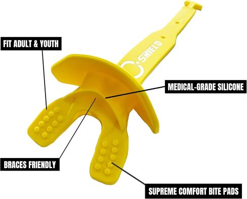 O Shield Mouthguard Airtight with Strap and Vortex Design, Generating Enough Airflow, Professional Stylish Ergonomic Fashion, White in Saudi Arabia