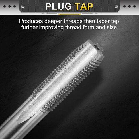 UXCELL HAND PLUP TAP M7 X 1 H2 Metric Thread Plug Taps Taps Straight Flute Screat Tapping Threading Tool 9crsi أداة سبيكة الصلب in Kuwait