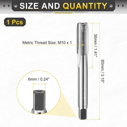 UXCELL HAND PLUP TAP M7 X 1 H2 Metric Thread Plug Taps Taps Straight Flute Screat Tapping Threading Tool 9crsi أداة سبيكة الصلب in Kuwait