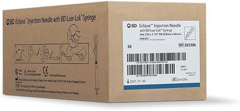 BD Eclipse Needle ، 23 G × 1-1/2 في. مع 3 مل من BD Luer-Lok المحقنة ، #303306 (50 عدد) in Saudi Arabia