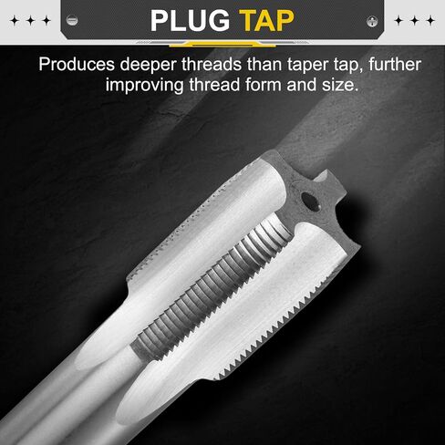 uxcell Hand Plug Tap M35 x 3.5 H2 Metric Thread Plug Style Taps Straight Flute Screw Tapping Threading Tool High Speed Steel HSS6542 in Saudi Arabia