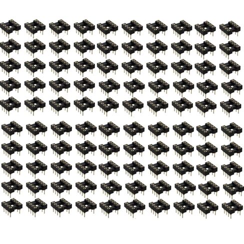 100pcs 8 pin dip sip round ic sockets adapter type type gold plated machined in Saudi Arabia