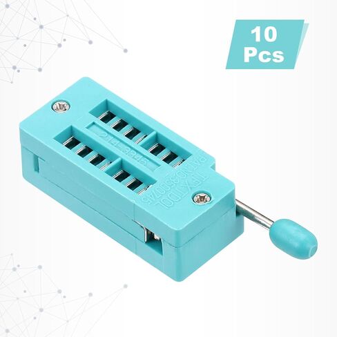 MECCANIXITY 10Pcs Universal IC Test ZIF Socket 28 Pin 2.54mm Pitch DIP Integrate Socket for Microcontroller, Chip, Breadboard in Saudi Arabia
