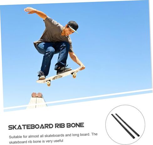 2pcs قضبان التزلج على لوح التزلج بلاستيكي متين لمكافحة الالتزام بديل للعظم الأضلاع المقاوم للارتداء لألواح التزلج قوية للاستخدام الوقائي in Kuwait