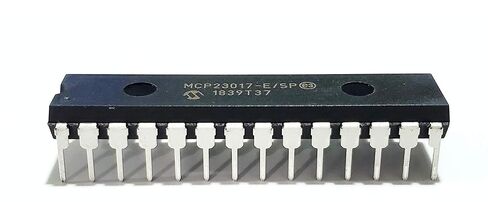 MCP23017-E/SP MCP23017 16 بت من إطار I/O مع الواجهة التسلسلية 1.7 MHz I2C ملائمة IC DIP-28 (قطعة واحدة) in Saudi Arabia