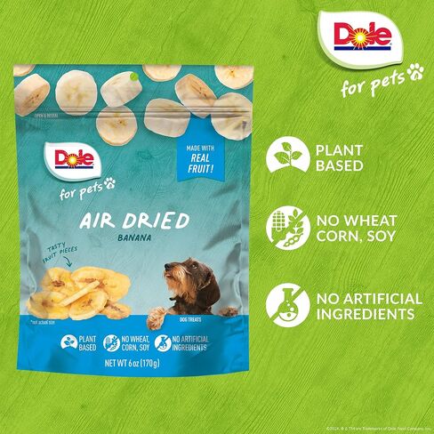 Dole for Pets Air Dried Sweet Potato Dog Treats, 6oz |Made with Real Sweet Potato, Single Ingredient, Limited Ingredient Dog Treats, No Wheat, Corn, Soy, Artificial Flavors, Colors, or Preservatives in Saudi Arabia