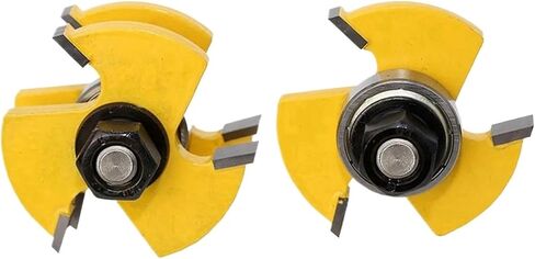 تعيين 1/2 بوصة جهاز التوجيه bit t-slot & t-track slotting tenon cutter stit و set groove ، مجموعة بت. in Saudi Arabia