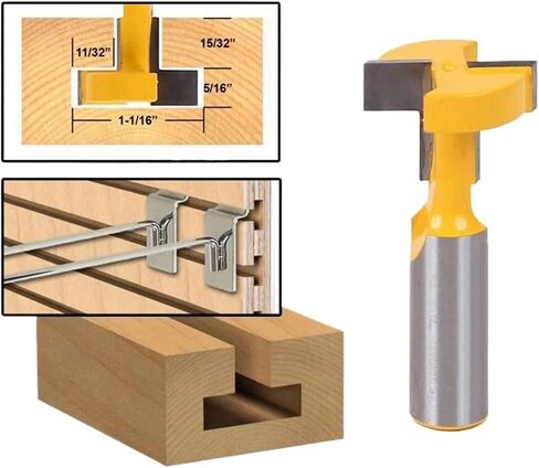 تعيين 1/2 بوصة جهاز التوجيه bit t-slot & t-track slotting tenon cutter stit و set groove ، مجموعة بت. in Saudi Arabia