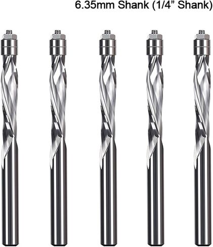 1/4 Inch Shank Flush Trim Spiral Router Bit Two Flutes Carbide End Mill Bearing Guided Trim Milling Cutter for Wood in Saudi Arabia