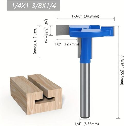 1 PC 1/4 بوصة شانك T-Slot Cutter للحواف المستقيمة ، الأخدود وطحن الخطاف ، بتات الدقة لمشاريع الأعمال الخشبية in Saudi Arabia