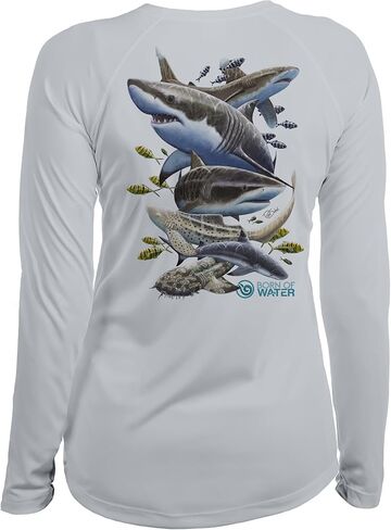 قميص الغوص Scuba Shark: UV UPF+ 50 Long Sleeve: سوء فهم الجمال in Kuwait