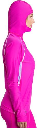 Tuga Women's Snorkel Hooded Rashguard, UPF 50+ Swim Shirt, USA Made in Saudi Arabia
