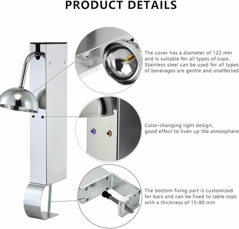 Wzglod Instant Glass Chiller Cooler,6 Seconds Fast Cooling,Nightclubs Cups Glasses Freezer Stainless Steel,w/LED Light.. in Saudi Arabia