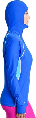 Tuga Women's Snorkel Hooded Rashguard ، UPF 50+ Swim Shirt ، الولايات المتحدة الأمريكية مصنوعة in Saudi Arabia