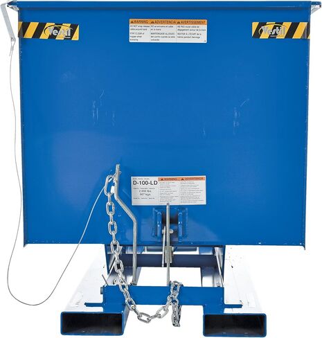 Vestil D-100-LD Steel Light Duty Dumping Hopper 1 Cubic Yard 2000 LB. السعة الأزرق in Saudi Arabia