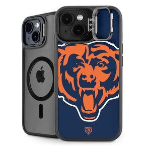 Skinit Kickstand Phone Case Compatible with iPhone 14 - Officially Licensed NFL Chicago Bears - Alternate Distressed Design in Saudi Arabia