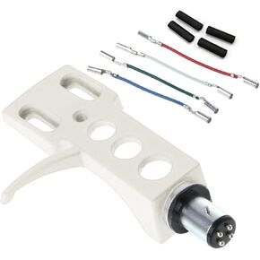 Record Player Headshell Phonograph Turntable Replacement Headshell with 4pcs Wires for Record Player in Saudi Arabia