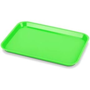 5 Pcs Dental Autoclavable Procedure Set Up Flat Tray Medical Instrument Set Up Flat Tray Size F - 9 5/8" W x 6 5/8" D x 7/8" Neon Green in Saudi Arabia