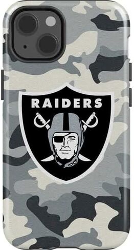 حالة هاتف Skinit Impact متوافقة مع iPhone 13 - NFL Las Vegas Raiders بالأبيض والرخص in Kuwait